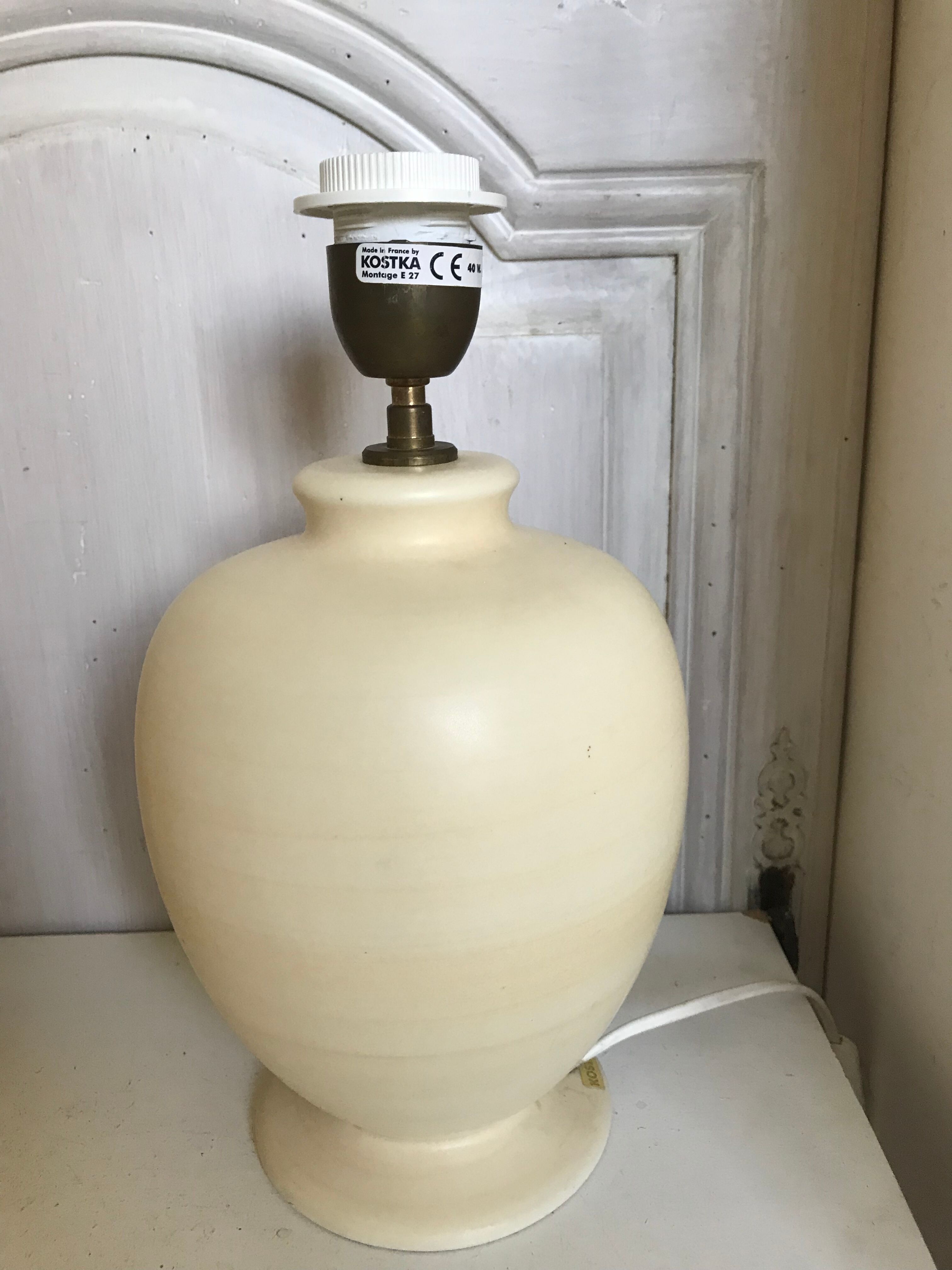 Pair of Kostka ceramic lamps