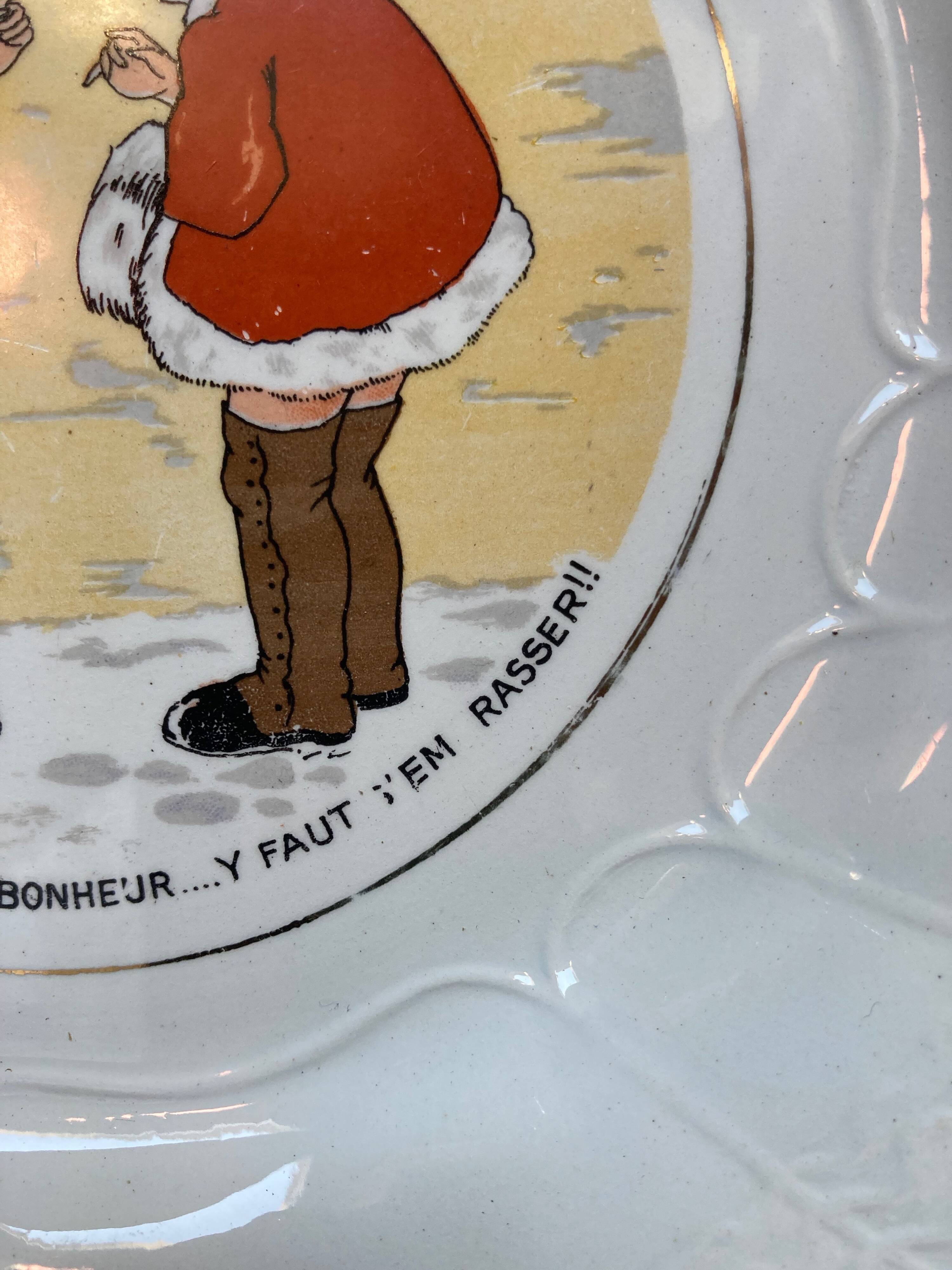 6 talking plates Digoin Sarreguemines "Enfants Bicot"