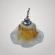 Vintage Flower Suspension Lamp Murano Glass Mazzega Italy 1960s/70s