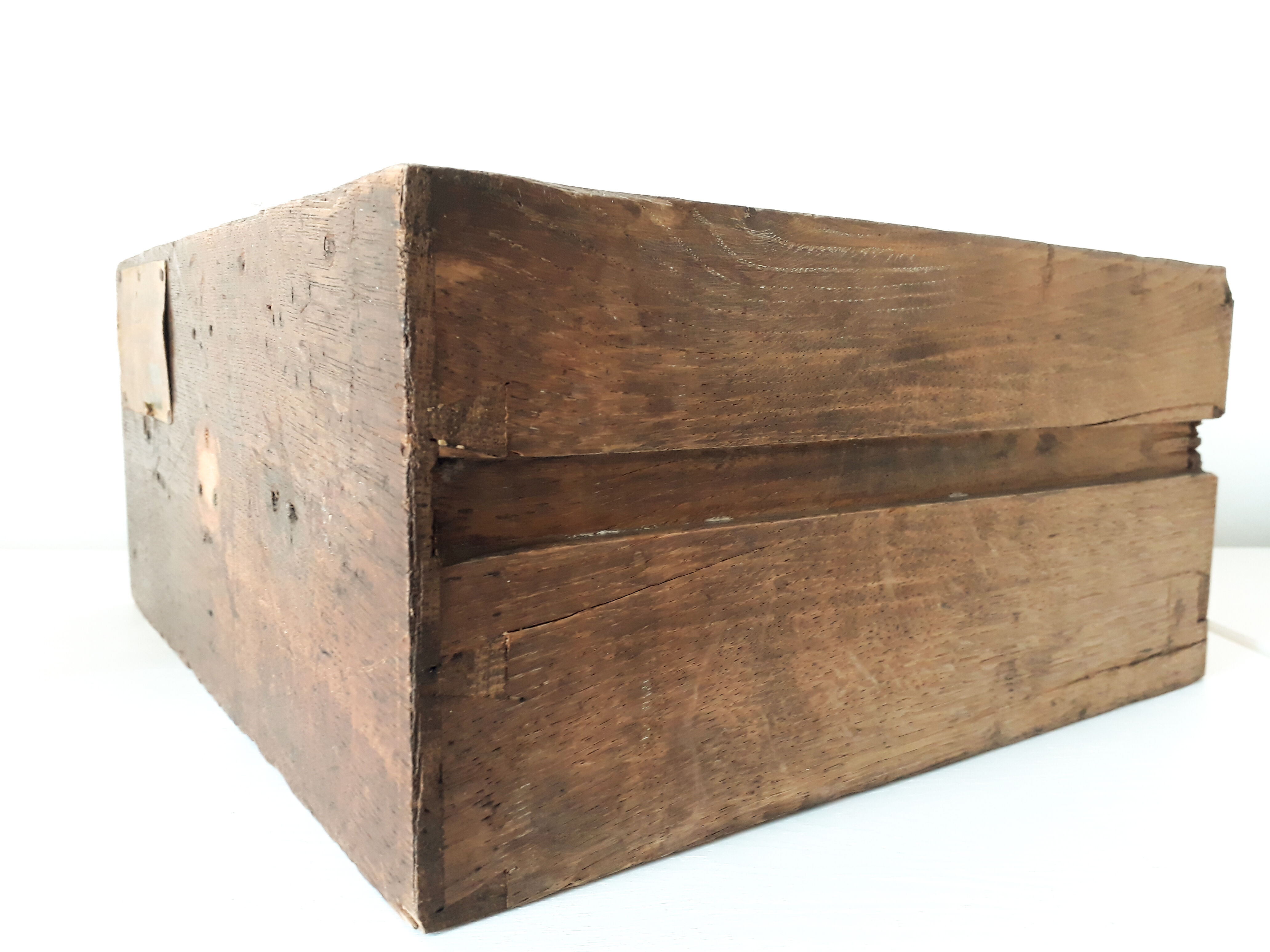 Old wooden workshop drawer