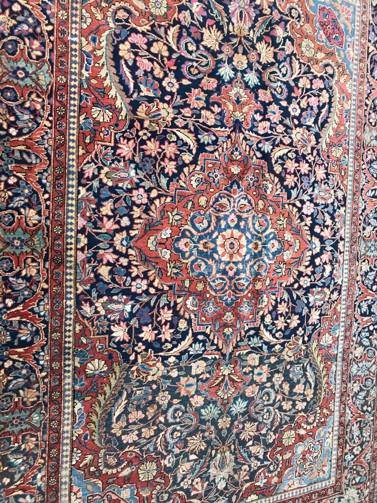 Carpet old Persian kashan done hand 136 x 201 cm