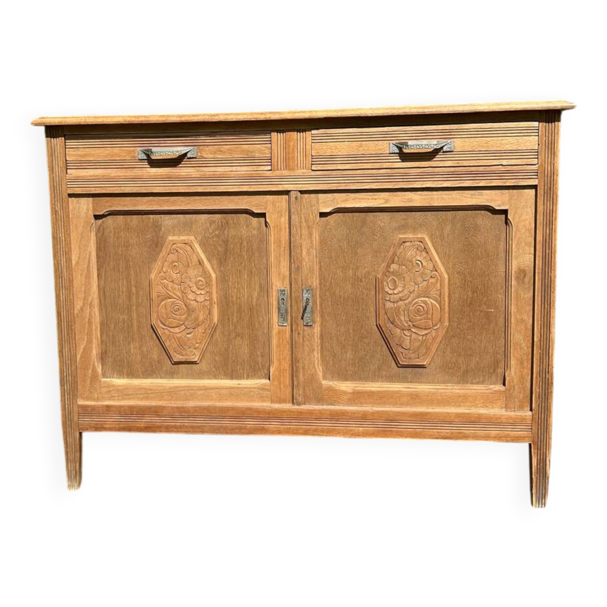 Buffet vintage art deco motifs fleuris