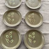 6 petites assiettes a dessert peintes a la main, Atelier du Revernay,