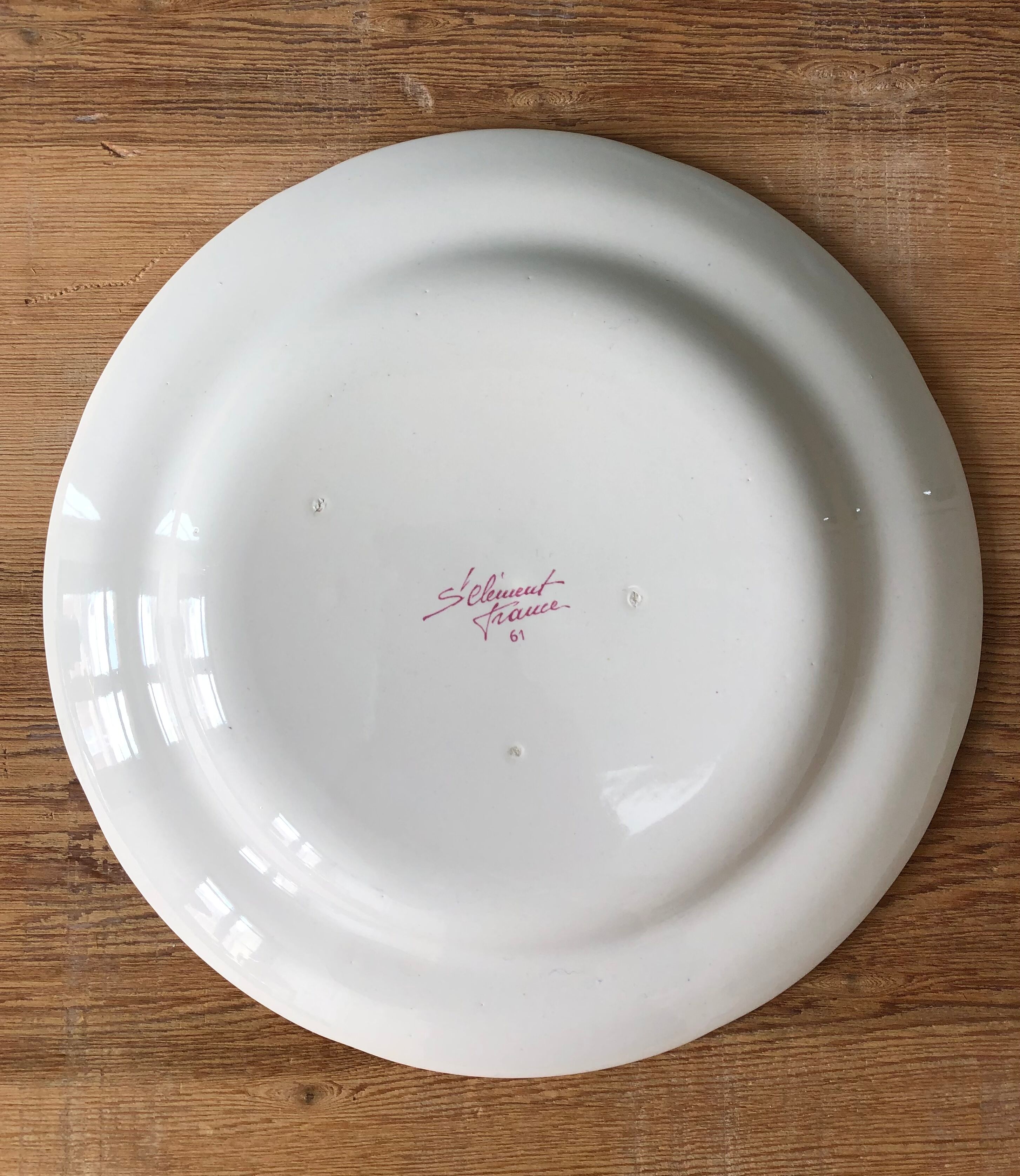 Plate Saint Clement France decoration