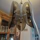 Vintage Chandelier Veca, Chrome and Smoked Glass