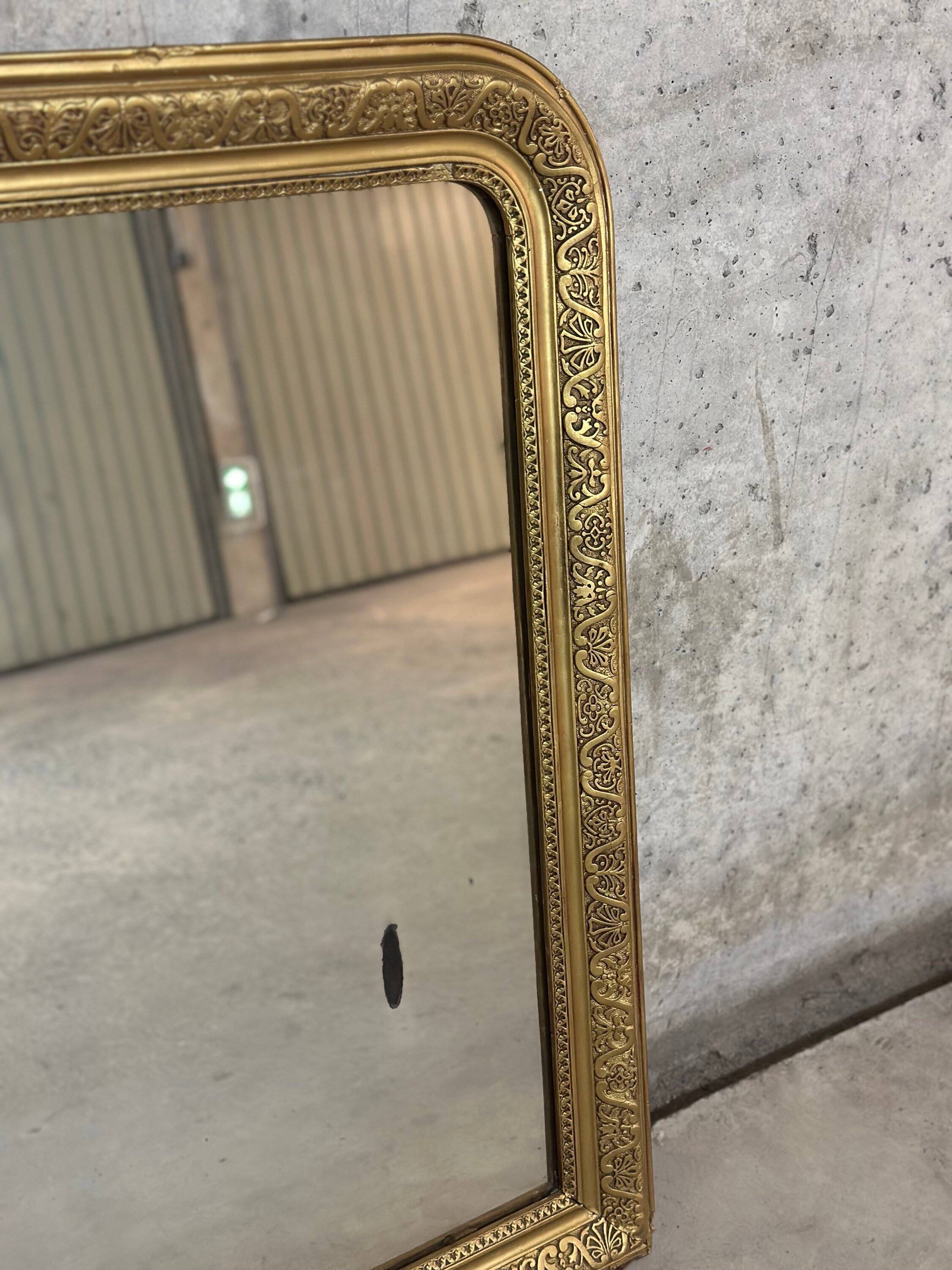 Antique Louis Philippe gilded mirror - 103 x 74 cm