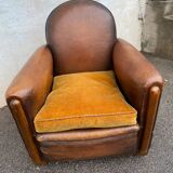 Leather club chair