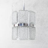 Mid Century Modern Textured Crystal Kaiser Chandelier , Germany 1960