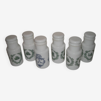 Apothecary style opaline jars