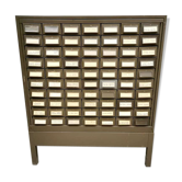 Vintage metal Industrial file cabinet chest of drawers Addressograph