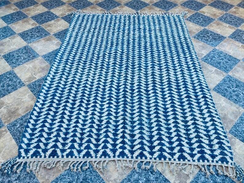 Tapis en laine fait main 2/2m marocain carré