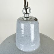 Industrial grey enamel factory pendant lamp, 1960s