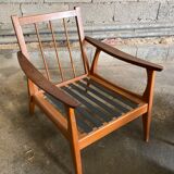 Pair of Scandinavian teak armchairs