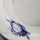 Antique salad bowl, Creil and Montereau, in earthenware, Flora model with blue bindweed, 19th century