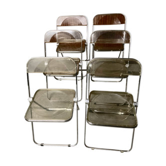 Set de 6 chaises Plia Giancarlo Piretti pour Castelli 1960