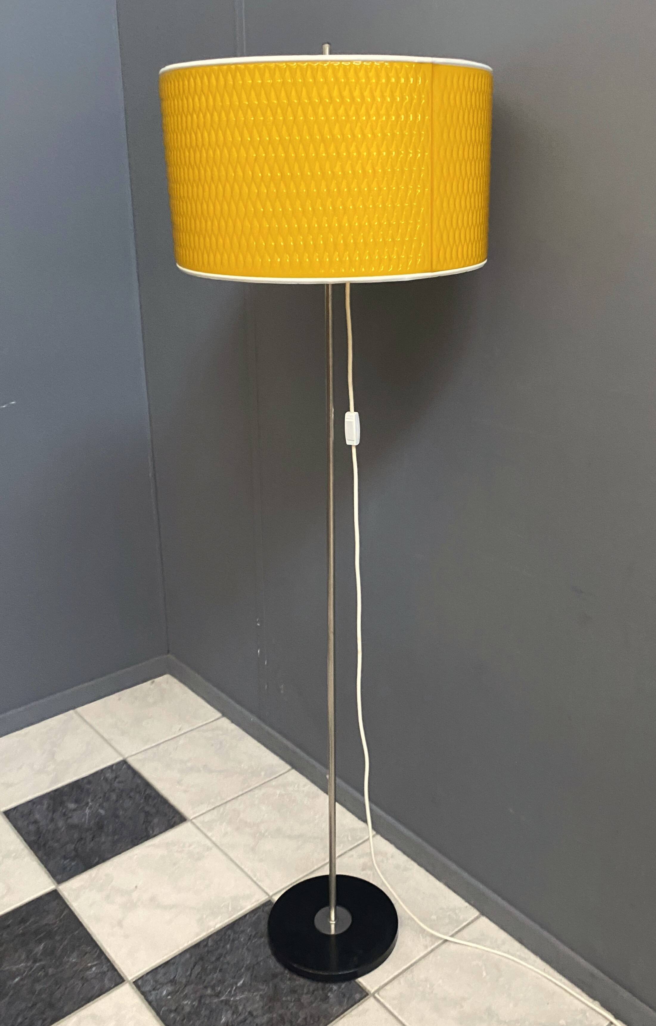 Yellow floor lamp by Viehweger 1960s