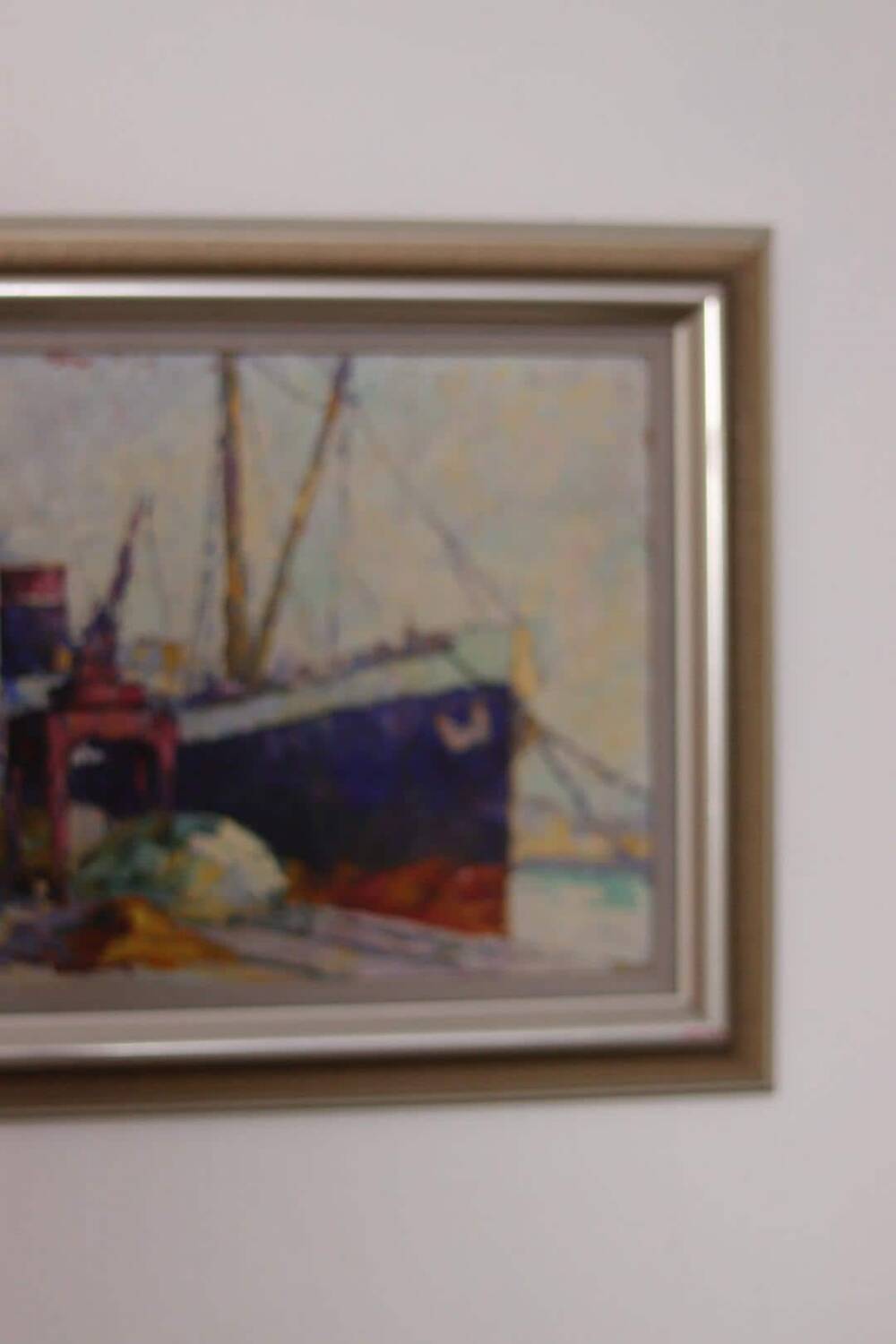 French Oil on Panel – “Port de Nice” by Elie Bernadac (1913–1999)