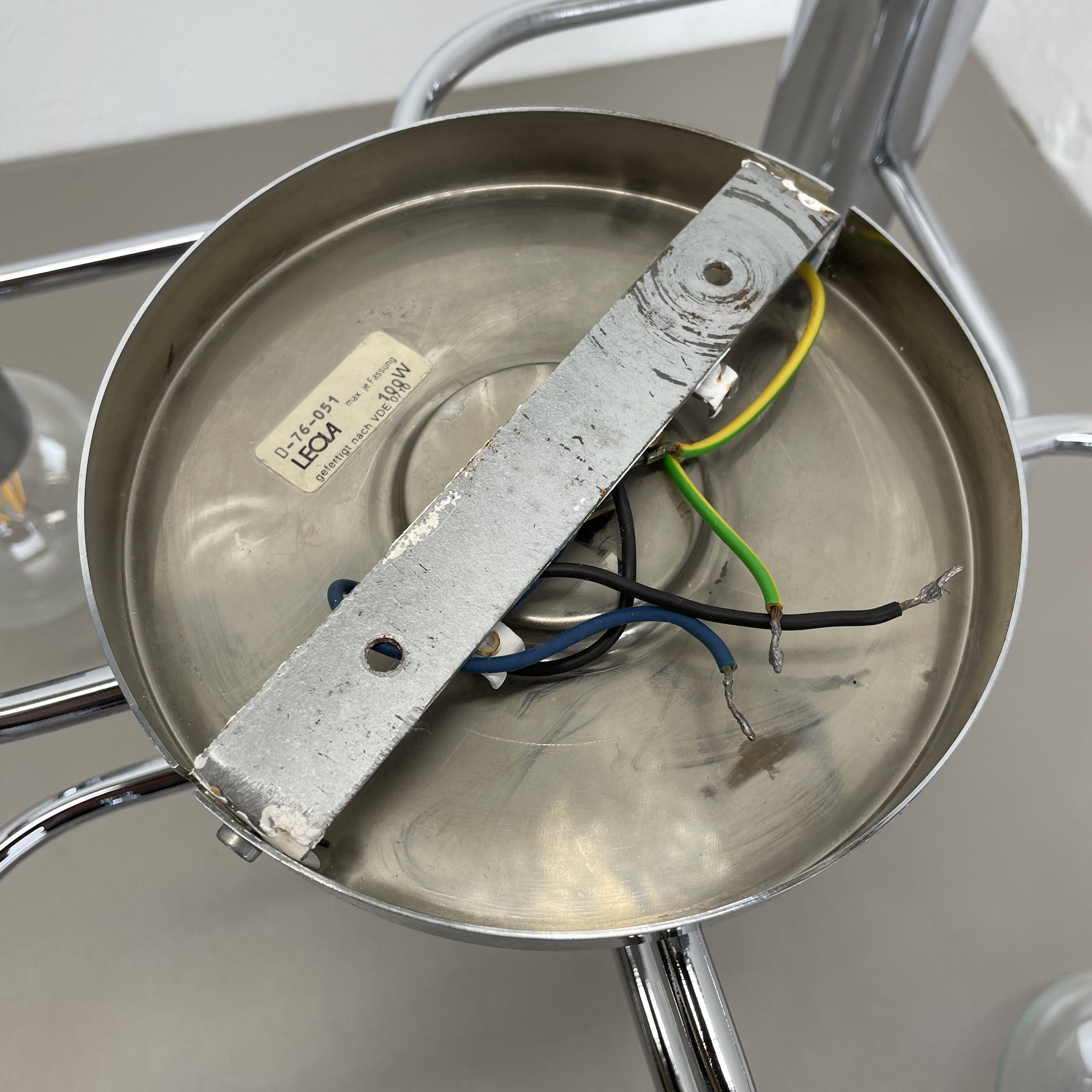 Beautiful 5-light sciolari ceiling light sconces by leola leuchten germany 1970s