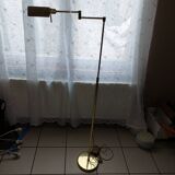 Vintage brass e-reader floor lamp