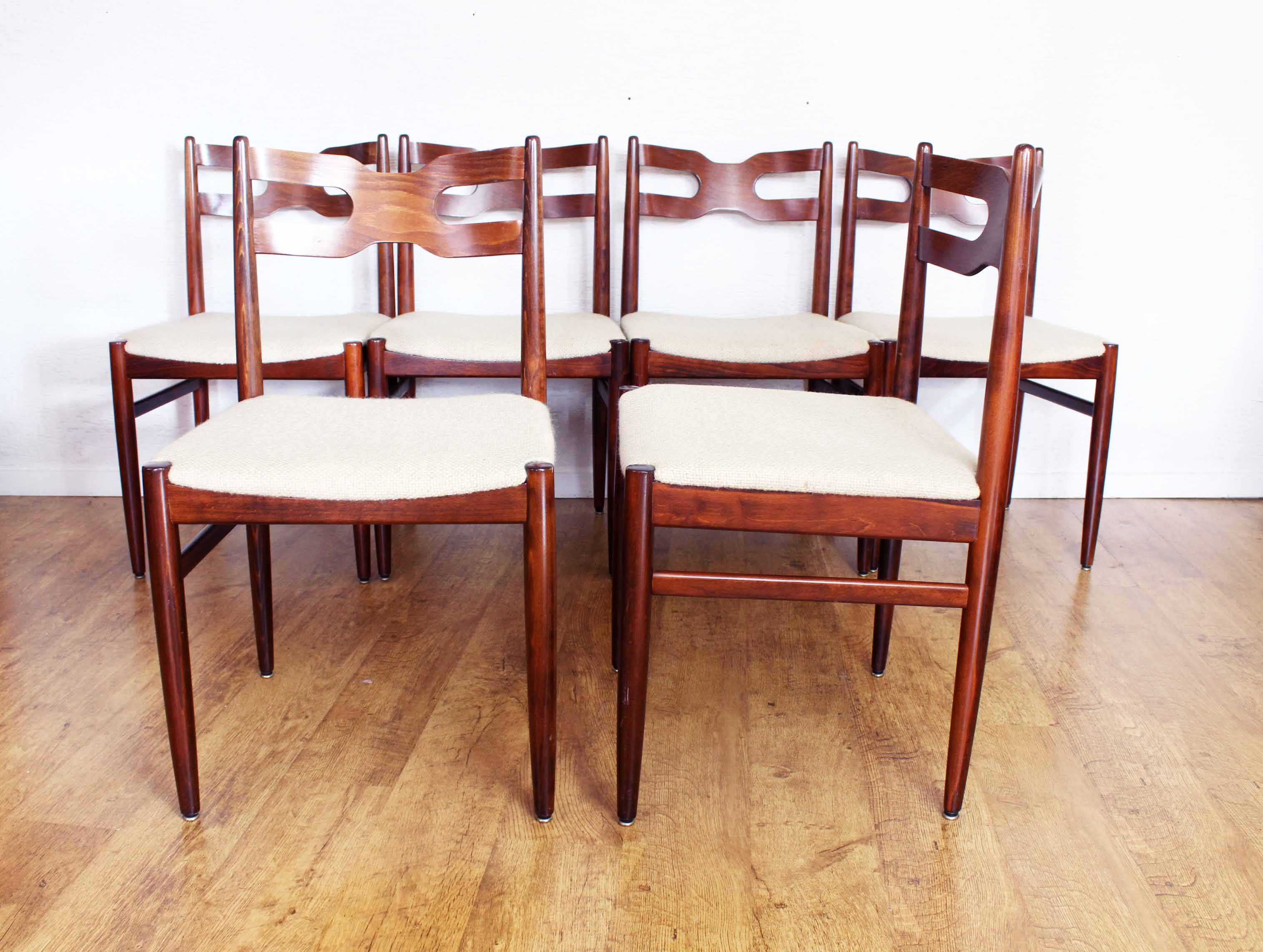 Set of 6 chairs Scandinavian design, 60s