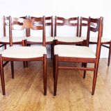 Set of 6 chairs Scandinavian design, 60s