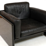 Leather armchair by Dino Gavina for Simon studio 1970's
