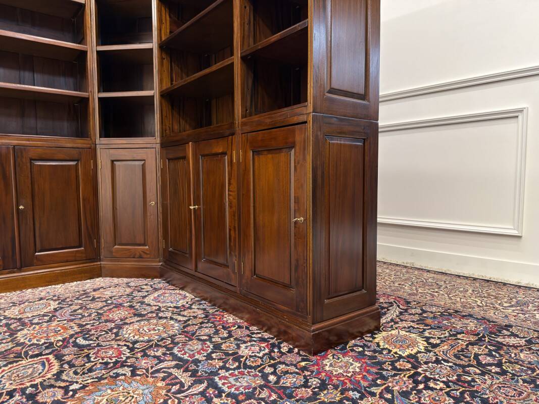 Classic English Corner Bookcase