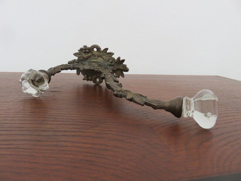 Art Deco bronze and glass coat rack from the 20s and 30s