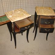 Pair of nightstands of style Louis XV makeover Shou-sugi-ban