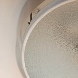 Glass and aluminum ceiling lamp, 1960