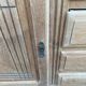 Enfilade Art Deco buffet by Charles Dudouyt, stripped in solid oak, 1930.