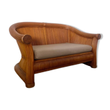 Old 2-seater rattan sofa Italian design from the 70s vintage