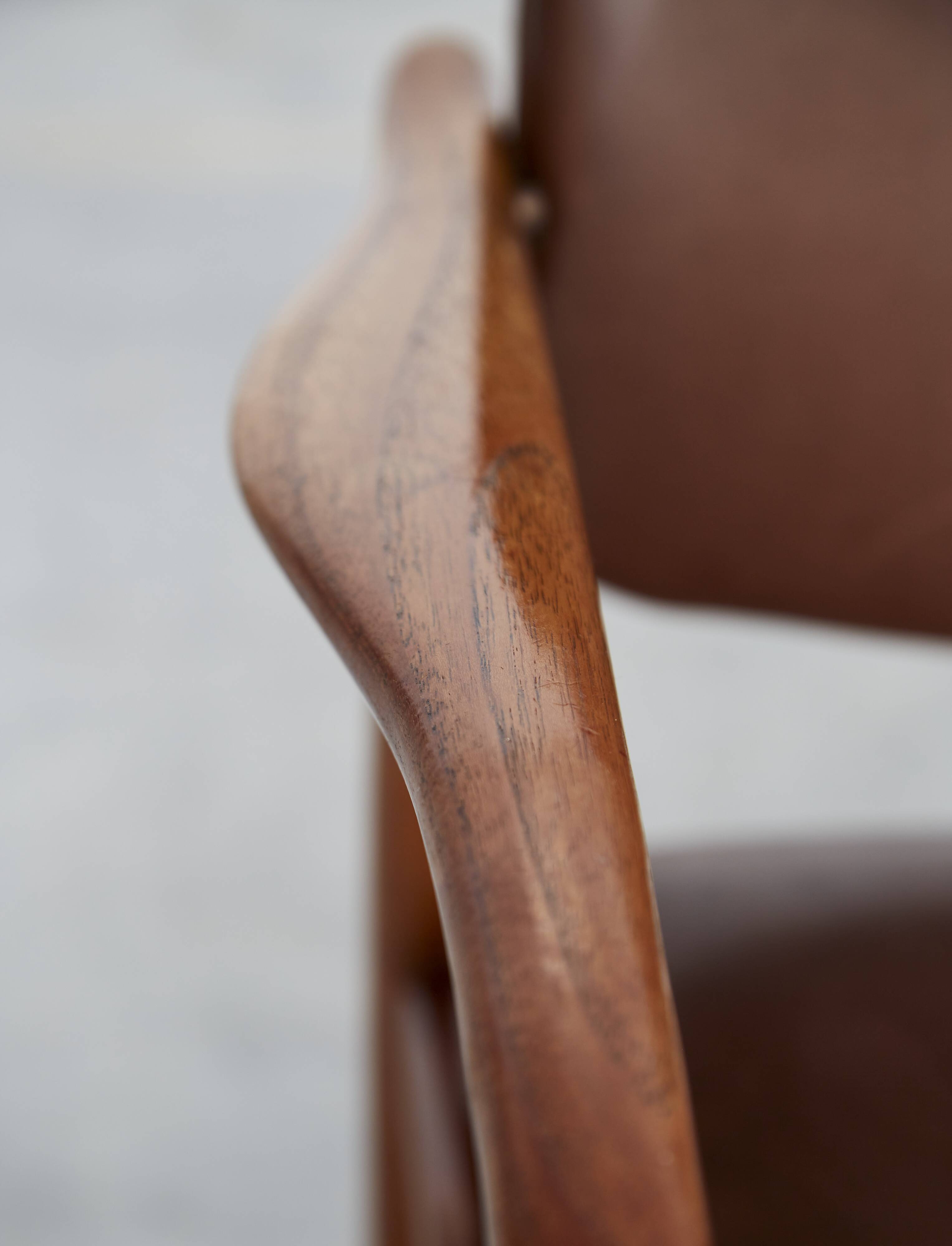Vintage Captain's Chair in Teak by Erik Buch for Ørum Møbler