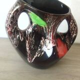 Vase vintage signé Vallauris – design 60s émaillé