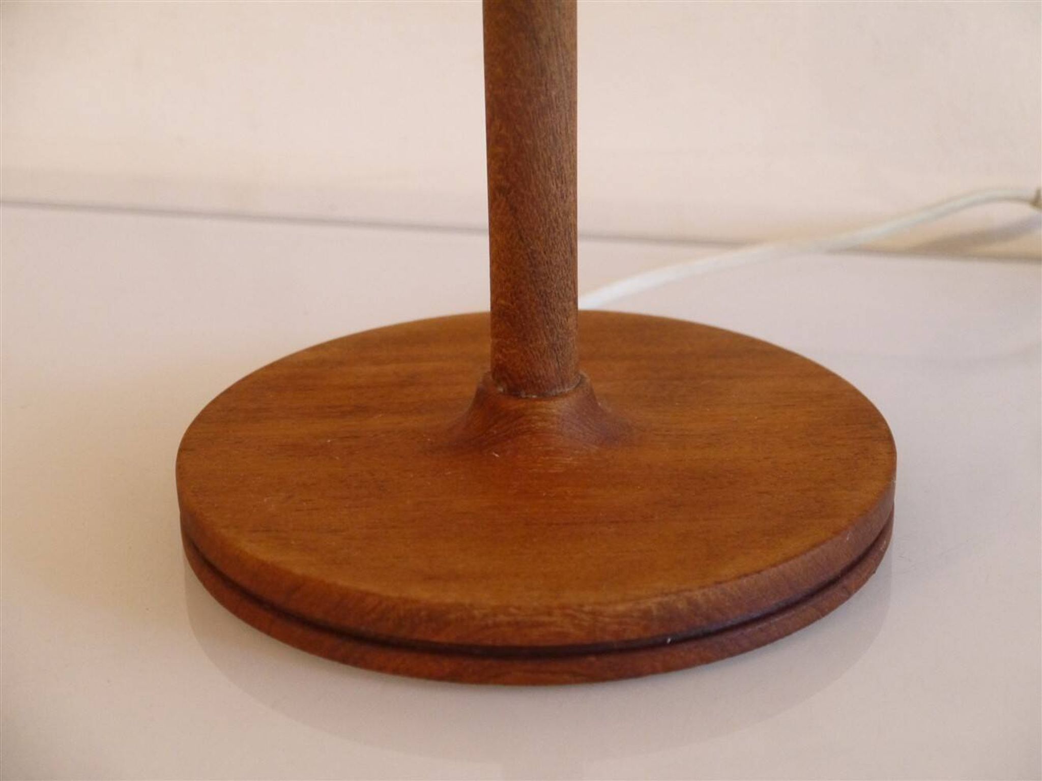 Danish lamp in teak and woven rattan 1960