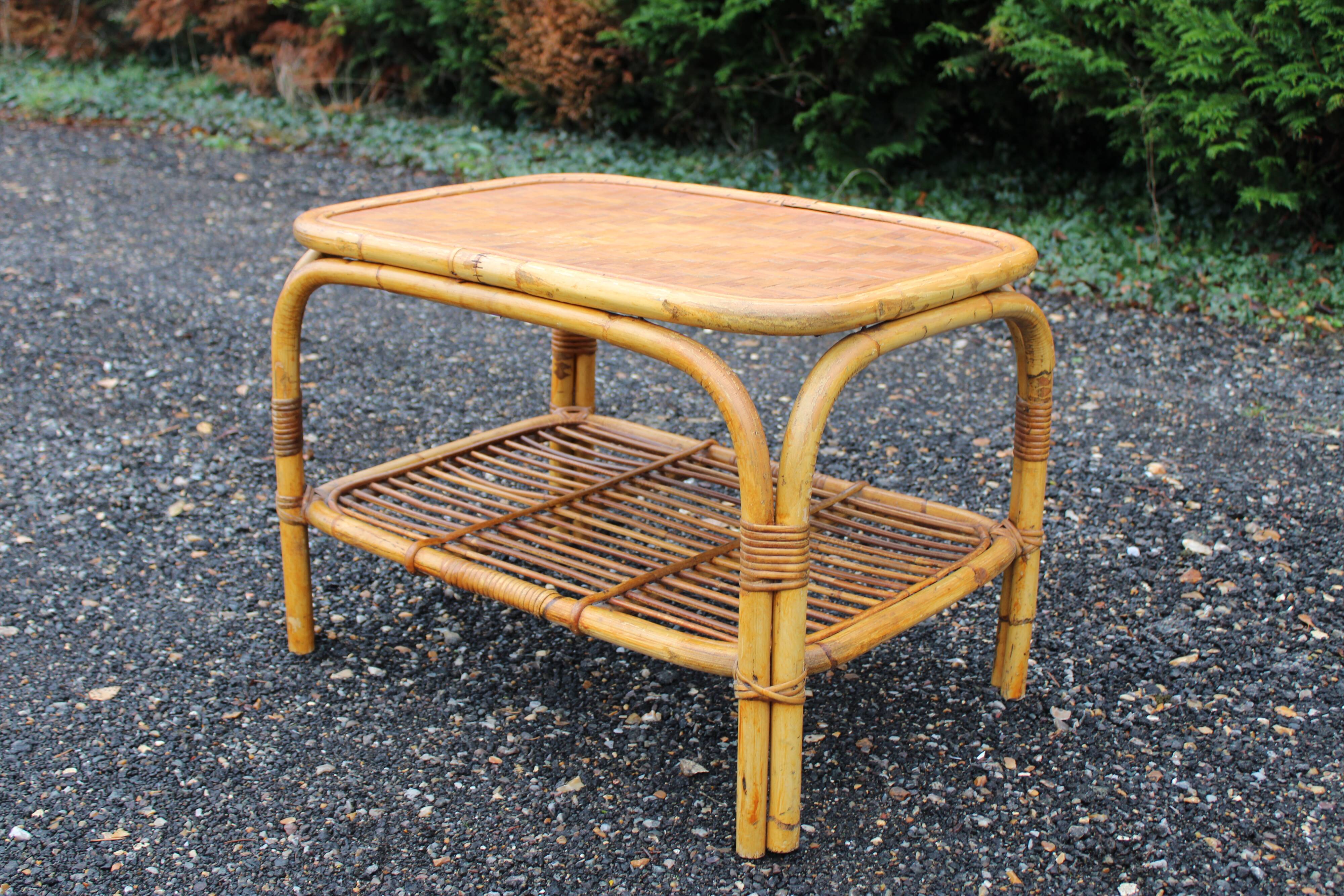 Rattan coffee table