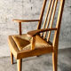 Solid wood and straw armchair, Reconstruction style, France