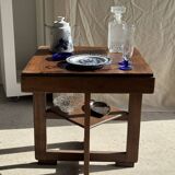 Small glass dish with vintage diamond points, a sparkle.