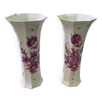 Vase en faïence fin XIX