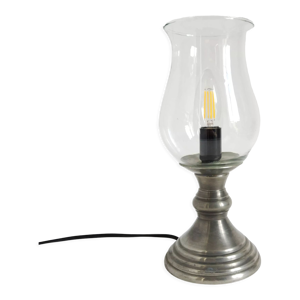 Lampe en forme de tulipe en verre