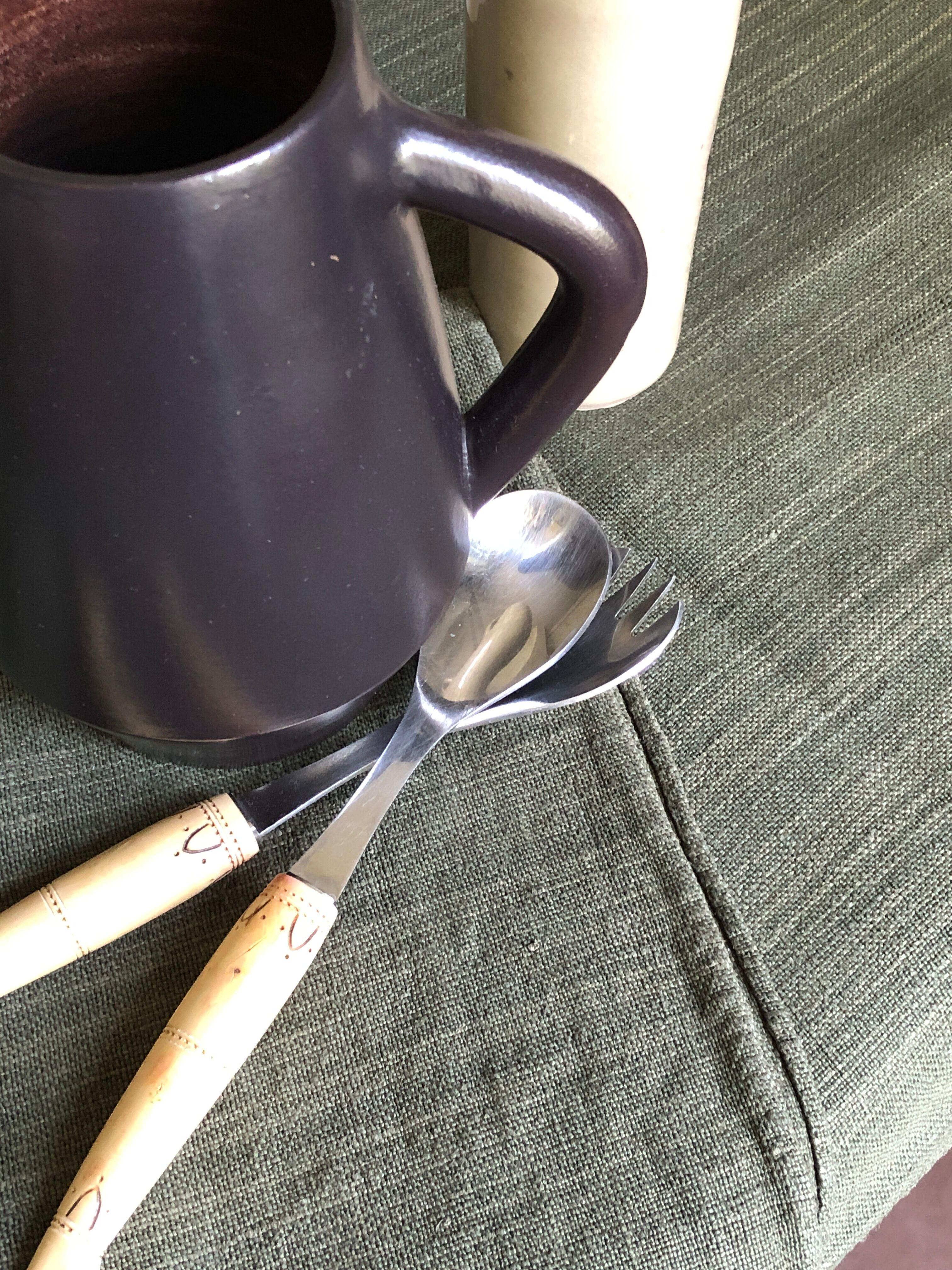 Harvest tablecloth in khaki tinted hemp