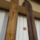 Ancienne paire de skis en bois l'Alpestre
