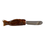 Beurrier forme de poisson de type Vallauris