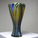 Missoni Murano "Peacock Feather" multi-colored vase from the 70s-80s