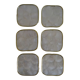 Series of 6 vintage mother-of-pearl coasters