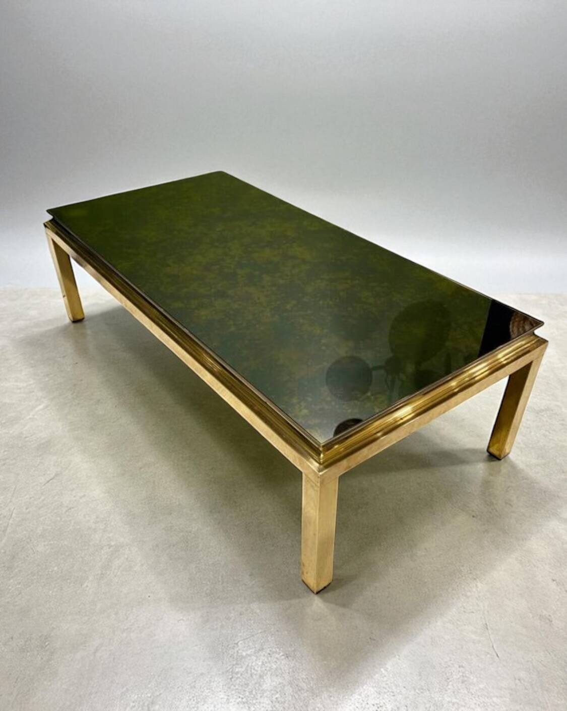 1970s eglomised glass coffee table