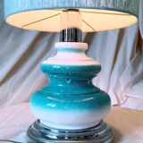 70s ceramic and chrome lamp