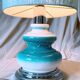Ceramic and chrome lamp, 1970s