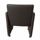 Modern armchair in brown faux leather