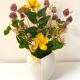 Vase graphique blanc strié